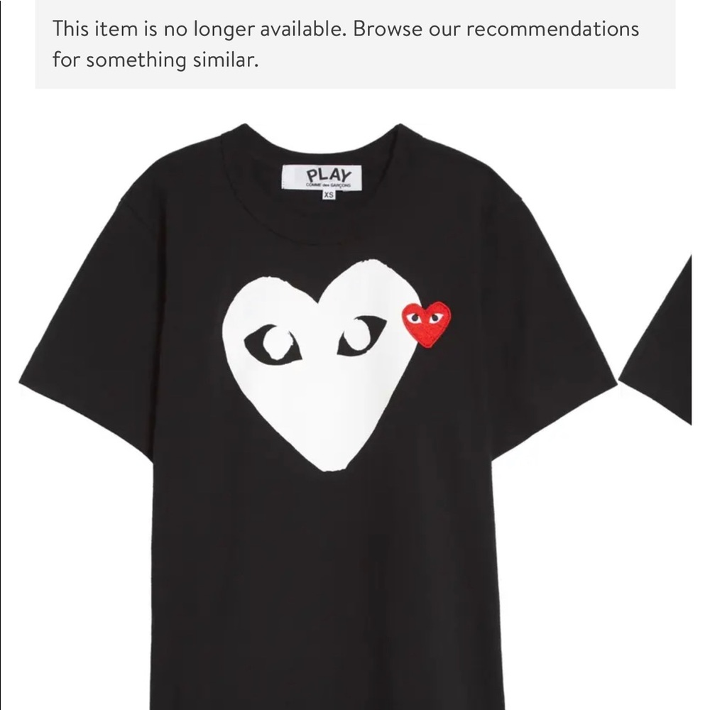 COMME DES GARÇONS PLAY Double Heart Graphic Tee
